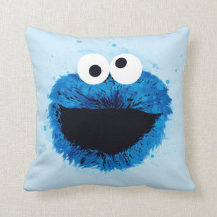 Coussin Cookie Monster Tendance aquarelle