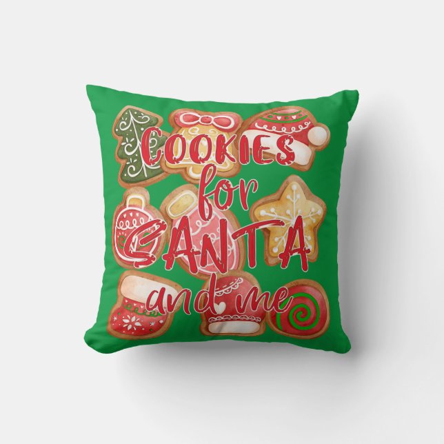 Coussin Cookies Pour Père Noël Et Moi - Noël (Recto)
