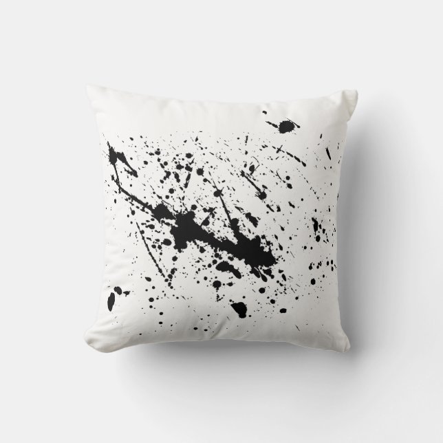 Coussin cool abstrait jetez tache d'encre (Recto)