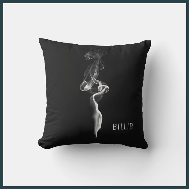 Coussin Cool Artsy Fumée noire et grise (Créateur téléchargé)