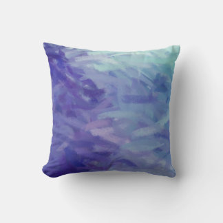 Coussin Cool Bleu Art Abstrait Peinture 3