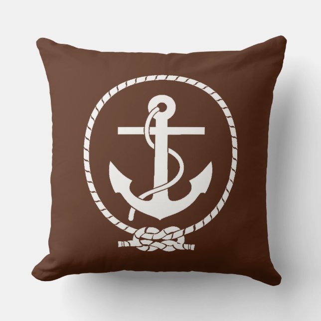 Coussin Cool Classic and Elegant Nautical Anchor (Recto)