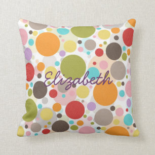 Coussin Cool coloré tendance bulles  pois