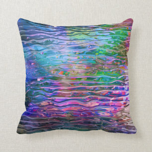 Coussin Cool Colorful Abstrait Melting Glass