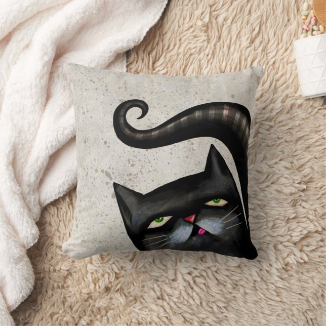 COUSSIN COOL D'ART CHAT NOIR JETER PILLOTE (Couverture)