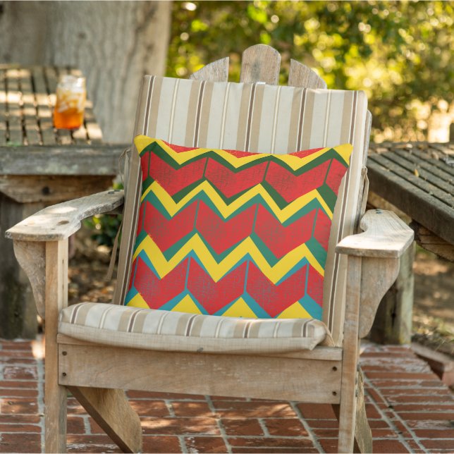 Coussin cool élégant et coloré, chevron aztèque (Chaise)