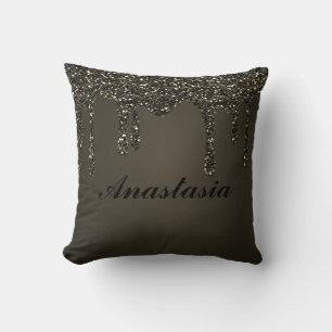 Coussin Cool, Extraordinaire, Black Sparkly, avec votre no