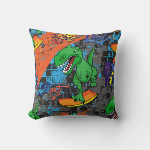 Coussin Cool lumineux motif transparent avec dinosaure sur