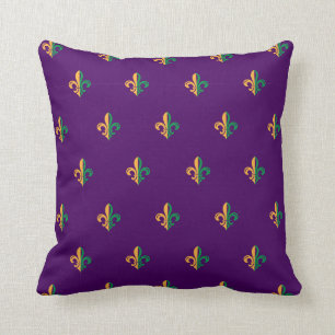 Coussin Cool Mardi Gras Fleur de Lis