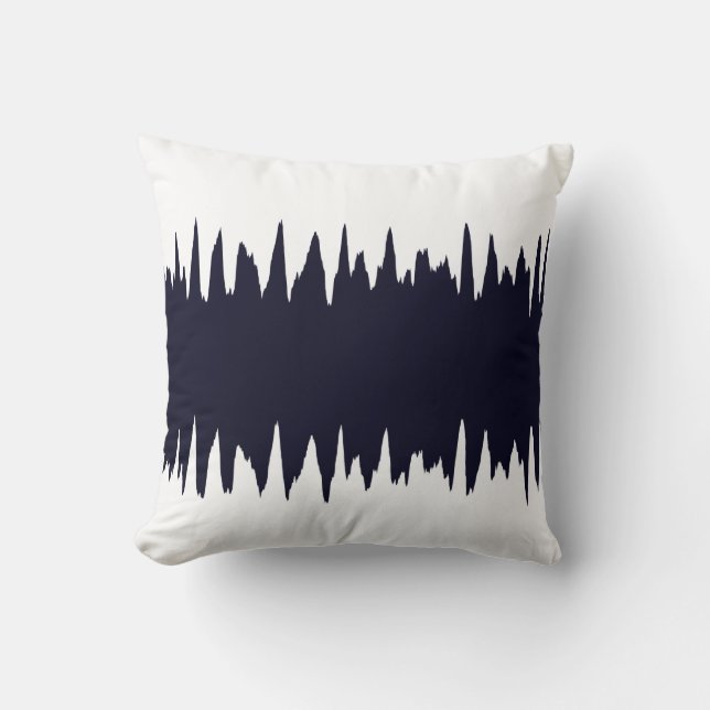 Coussin Cool Marine Zigzag Motif rayé (Recto)
