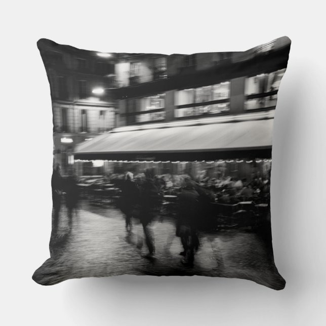 Coussin Cool, moderne, brouillard urbain Paris (Recto)