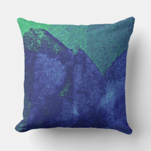 Coussin Cool moderne peinture bleu vert