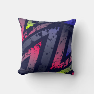 Coussin Cool Neon Triangles colorés Arrière - plan
