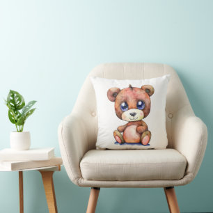 Coussin Cool Ours mou Teddy positif