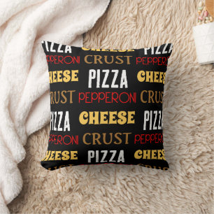 Coussin Cool plaisir pizza pepperoni fromage croûte texte