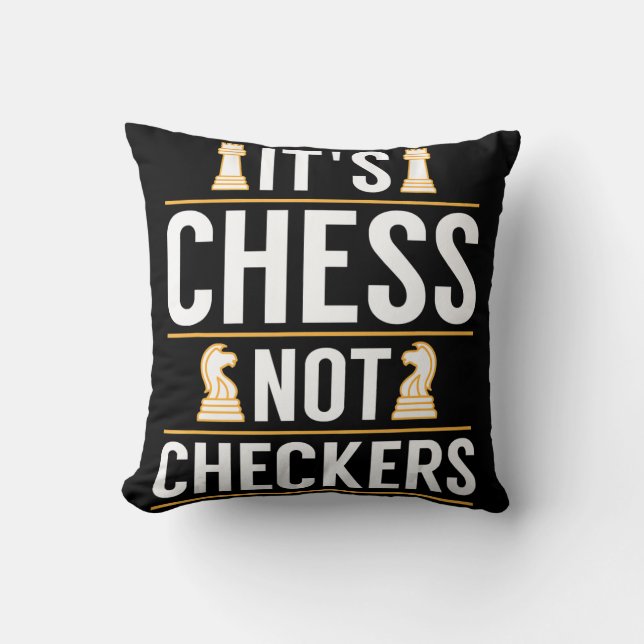 Coussin cool ses échecs pas checkers chèques joueurs cadea (Recto)