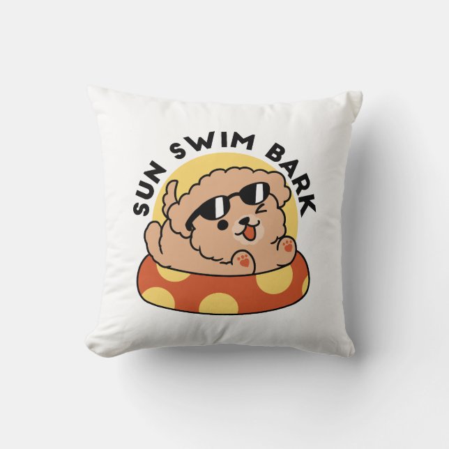 Coussin Cool Summer Chien Flottant - Jolie Puppy Pool Part (Recto)