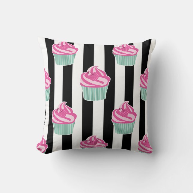 Coussin Cool tendance noir et blanc (Recto)