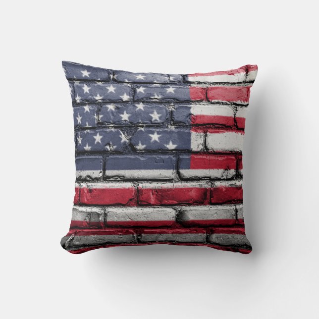 Coussin Cool USA Drapeau design (Recto)