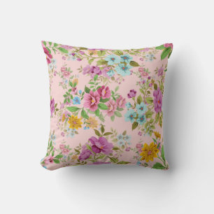 Coussin Cool Vintage Pastel Floral