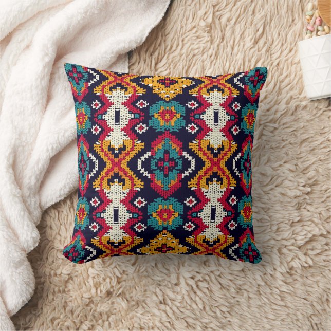 Coussin Cool Western faux tricot Aztec (Couverture)