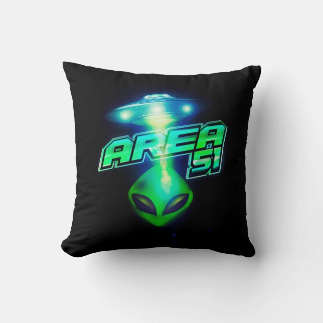 Coussin Cool Zone 51 Espace Alien (Recto)
