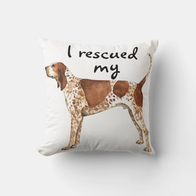 Coussin Coonhound de l'anglais américain de délivrance (Recto)