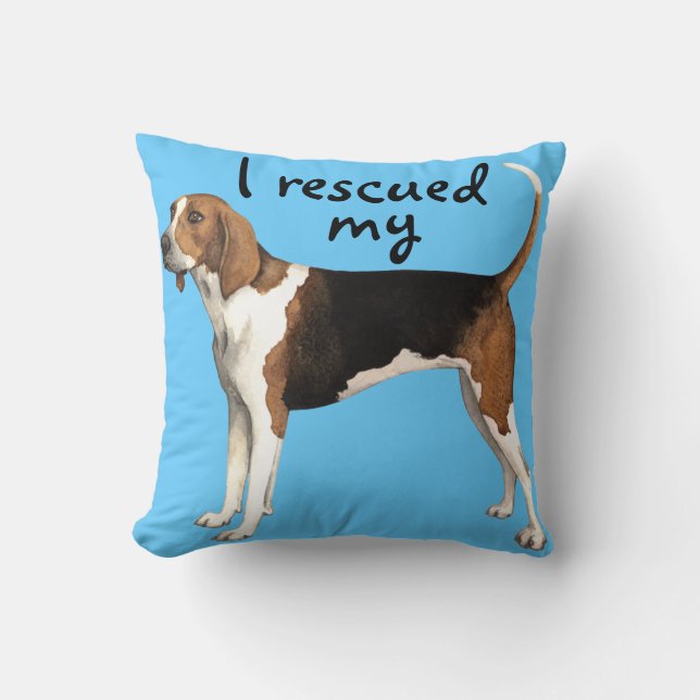 Coussin Coonhound de marcheur de Treeing de délivrance (Recto)