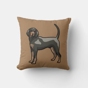Coussin Coonhound noir et tan