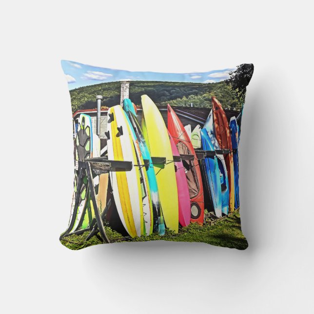 Coussin Cooperstown NY - Kayaks et Paddleboards (Recto)