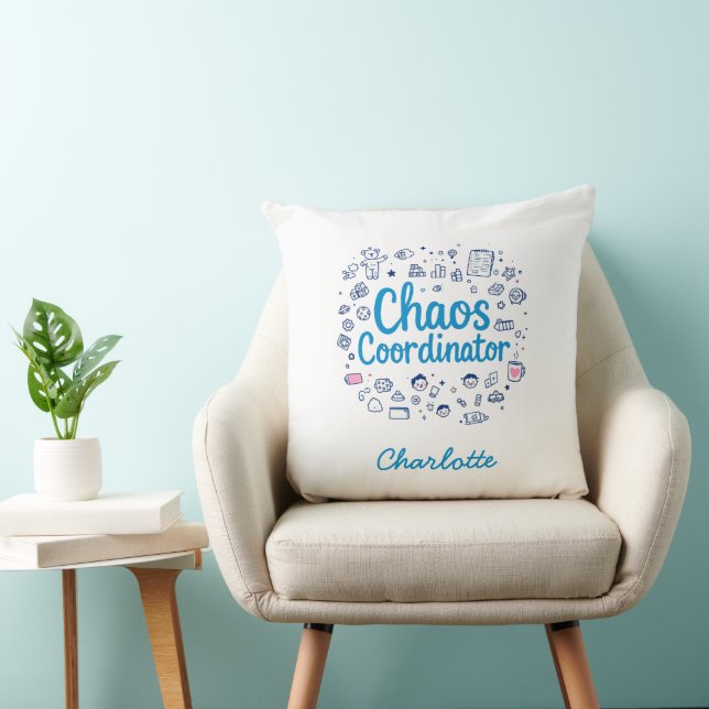 Coussin Coordinateur du chaos | Drôle cadeau de la fête de (Chaise)