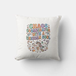 Coussin Coordonnateur de chaos de licorne avec une âme de