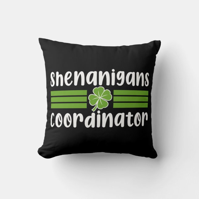 Coussin Coordonnateur de Shenanigans St Patrick's Day (Recto)