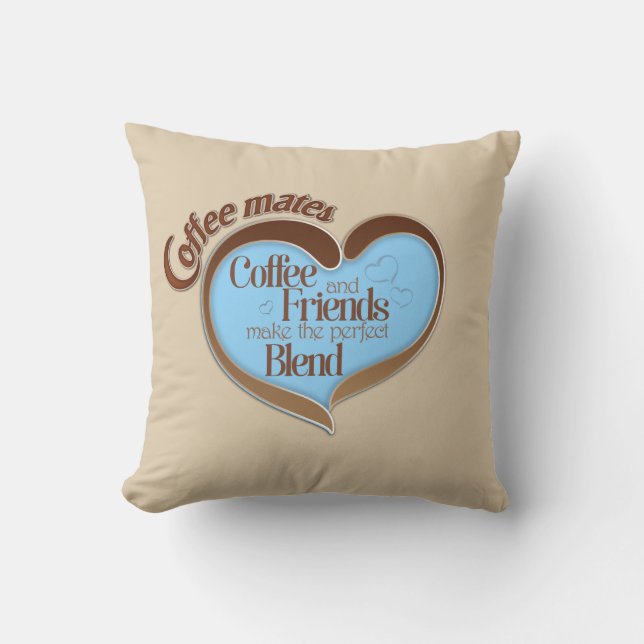 Coussin Copains de café (Recto)