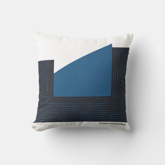 Coussin Copie abstraite par le maire d'Elizabeth Rowland (Recto)
