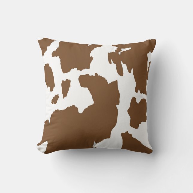 Coussin Copie Brown et blanche de vache (Recto)