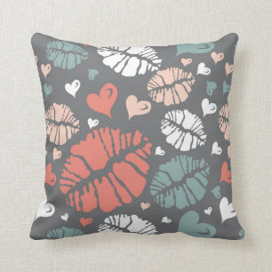 Coussin Copie de baiser et motif de coeur