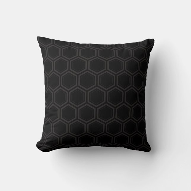 Coussin Copie de nid d'abeilles dans le noir (Recto)