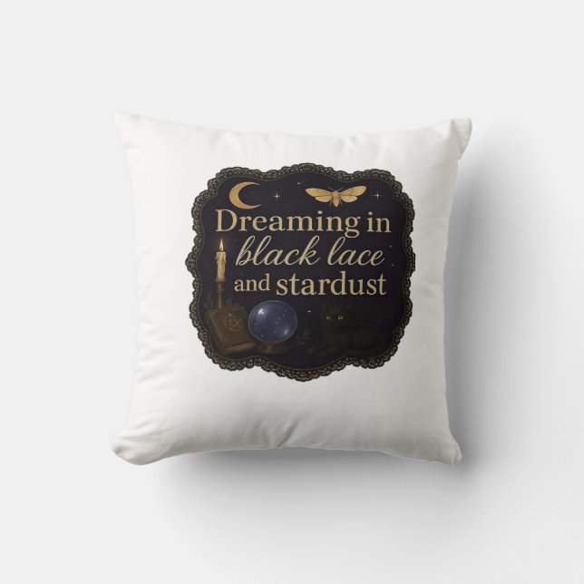 Coussin Copie De Whimsigoth Imaginaire Forêts Mystiques, L (Recto)