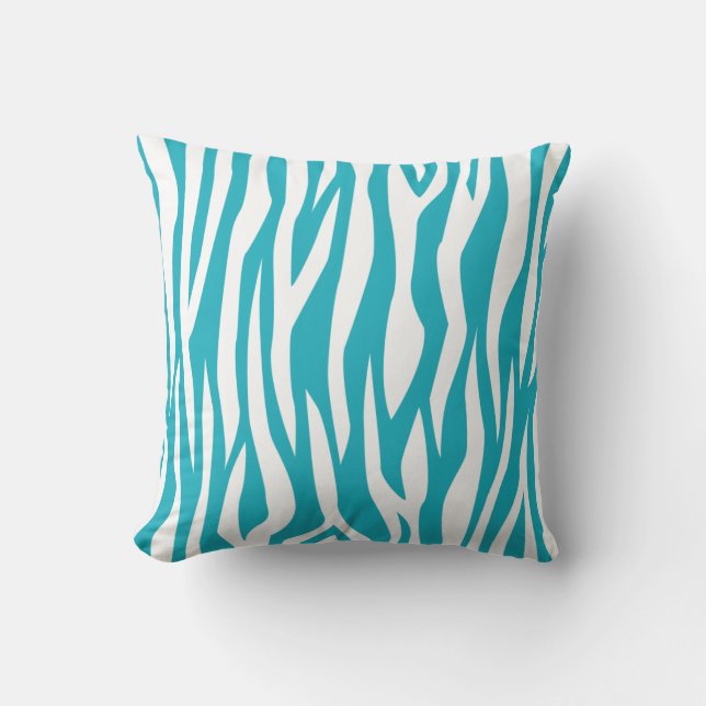 Coussin Copie de zèbre de turquoise (Recto)