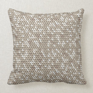 Coussin Copie graphique d'or blanc de paillettes chics de