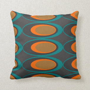Coussin Copie ovale moderne de la moitié du siècle rétr