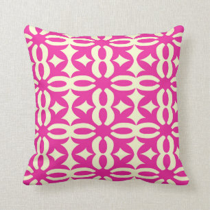 Coussin Copie victorienne fuchsia de dentelle