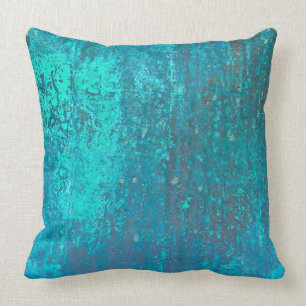 Coussin copper gris teal abstract moderne art design