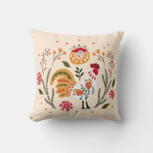 Coussin Coq d'art populaire rustique