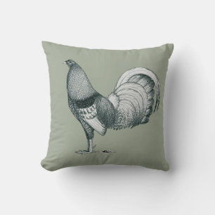 Coussin coq de combat Crele ou Dom