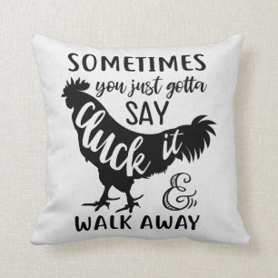Coussin Coq d'éleveur sarcastique de poulets cuits d'amour