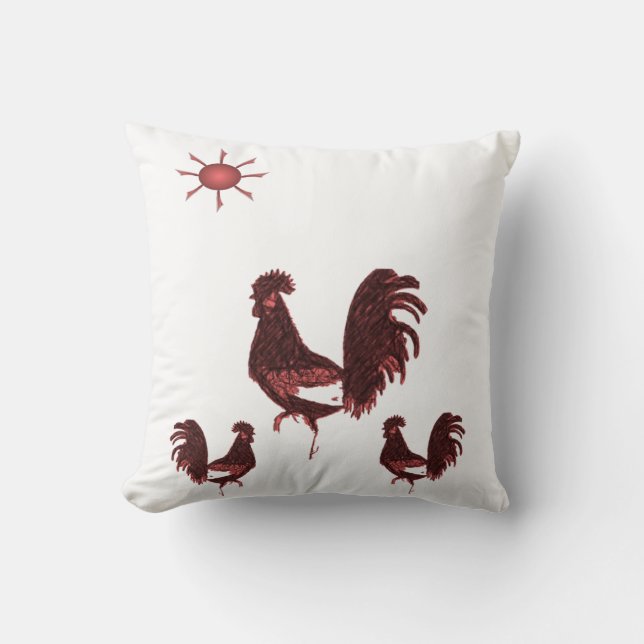 Coussin Coq d'oreiller (Recto)