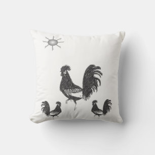 Coussin Coq d'oreiller