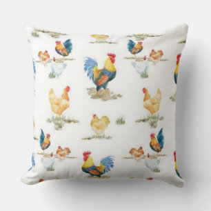 Coussin Coq Et Horloge